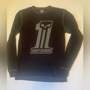 Men’s Harley-Davidson Museum long sleeved skull t-shirt